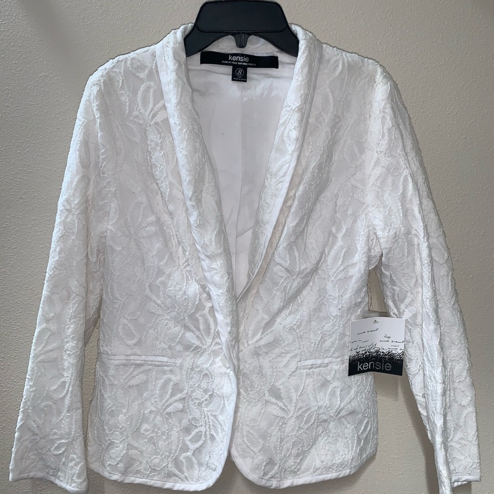 White Lace Blazer
